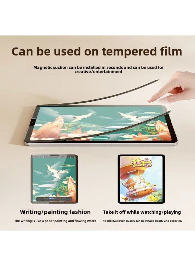 Suitable For Ipad Magnetic Paper Film Detachable Flat Ipadpro2022 Apple Matte Writing Painting Film-Color:ipad Magnetic Paper Film + Storage Clip + Accessories ]-Dimensions:Applicable IpadAir1/2/Pro ]