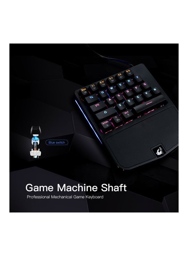 NIBEMINENT 28-Keys Wired Mechanical Keyboard Black - Image 2