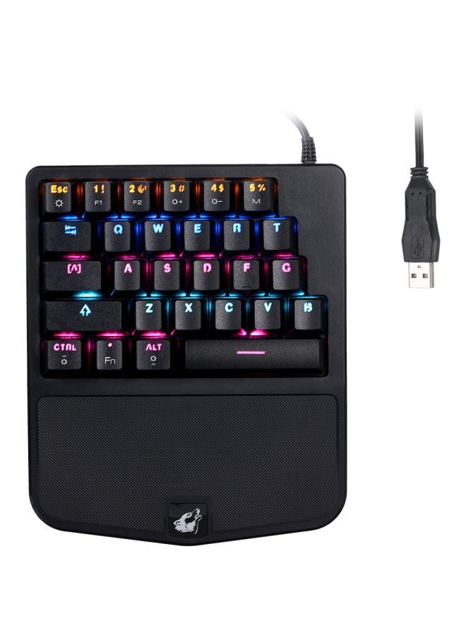 NIBEMINENT 28-Keys Wired Mechanical Keyboard Black - Image 1