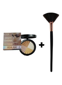 New Extreme Highlighter - 4 Colours Set With brush Multi-colored