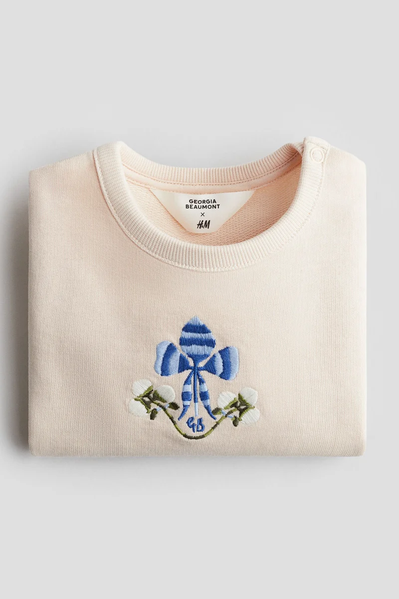 اتش اند ام Embroidery-motif sweatshirt