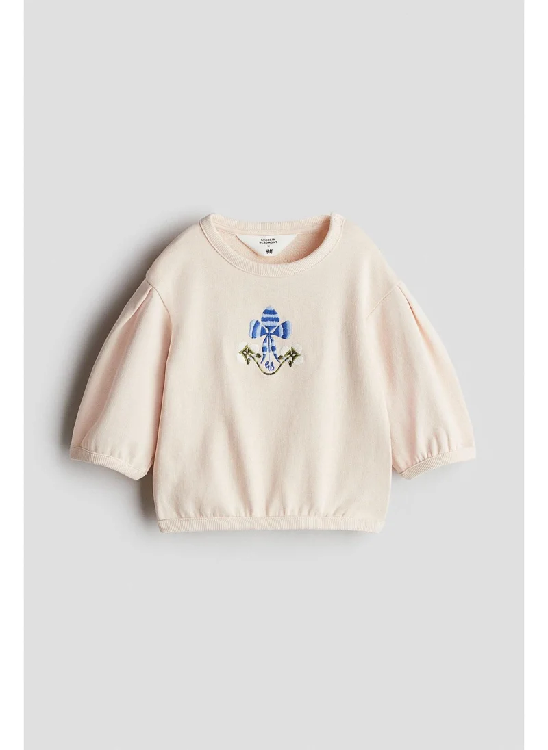 اتش اند ام Embroidery-motif sweatshirt