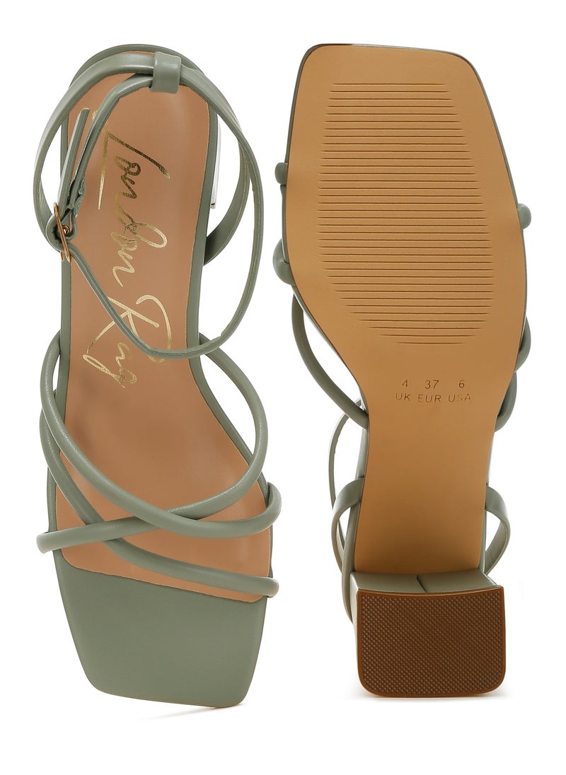 Low Block Heel Strappy Sandals in Green - pzsku/ZDFA3F4F543A5D9AD7C73Z/45/_/1739864269/dd4cf47e-bb0d-415b-a6b3-69a1bb8080f1