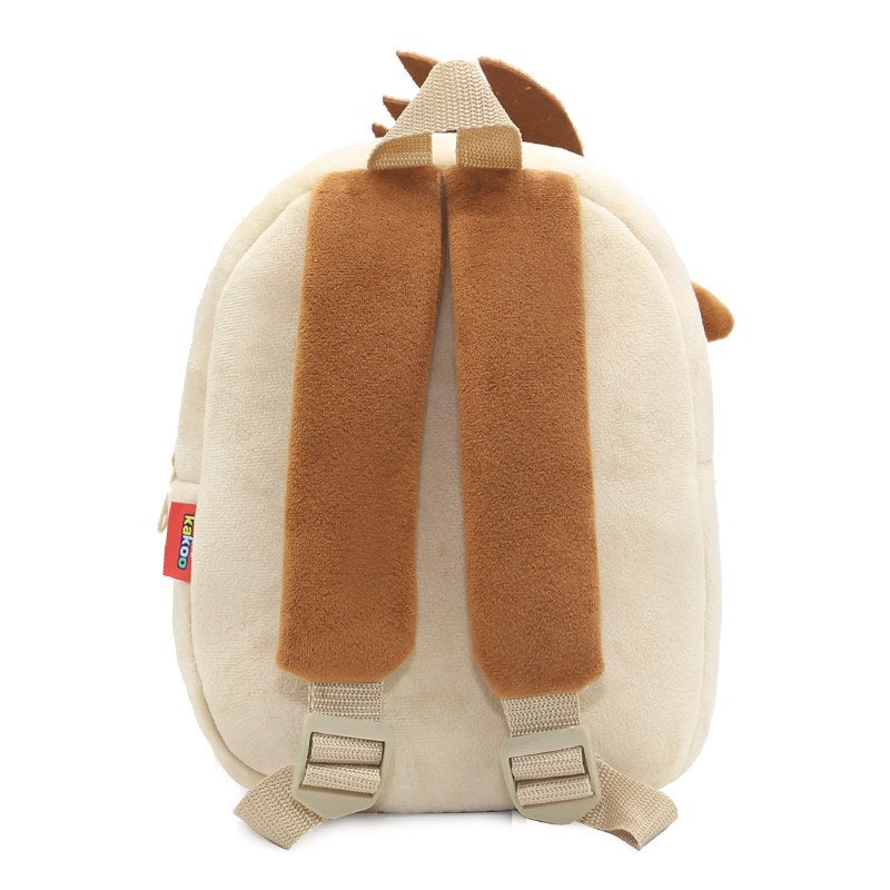 Plush Kids Backpack, Brown Owl Animal Design, Soft Lightweight School Bag for Toddlers and Preschool Kids - Image 4