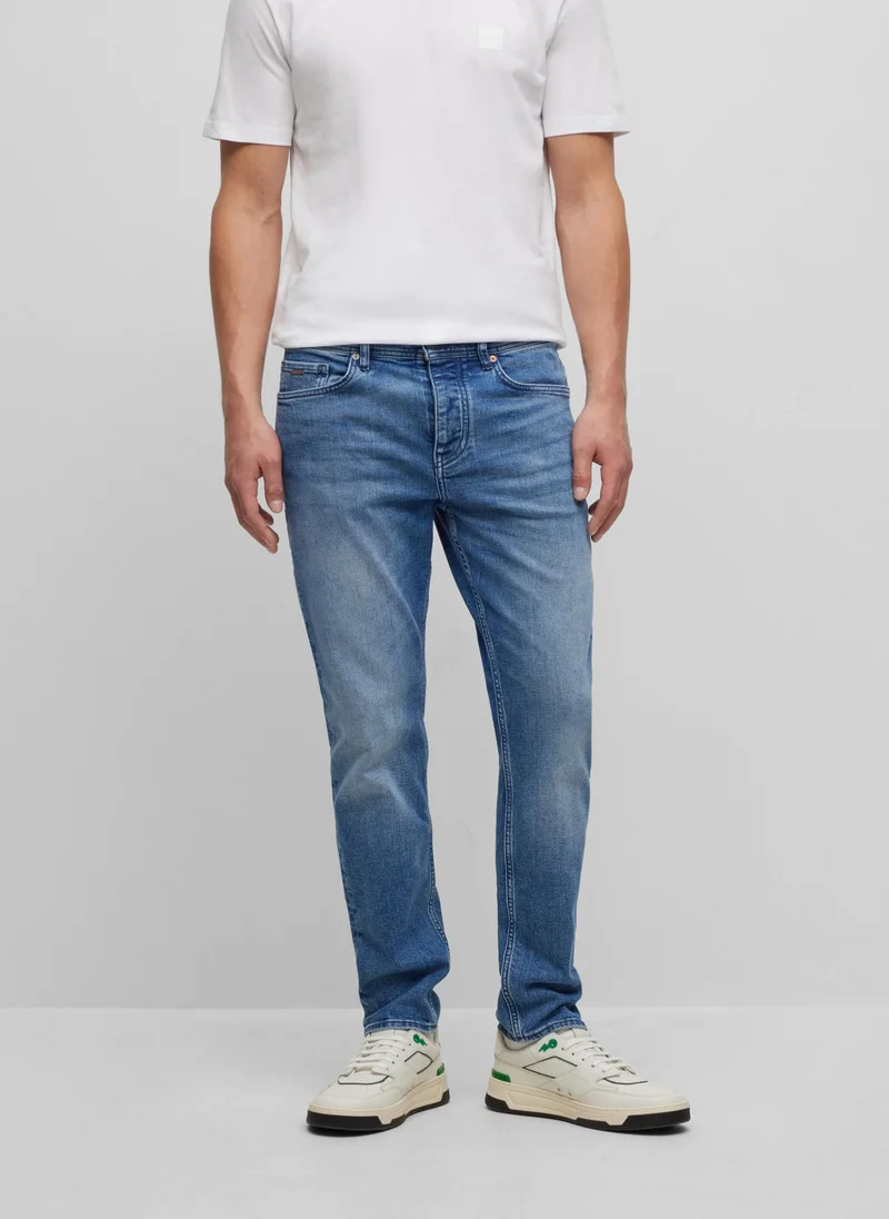 بوس Tapered-fit jeans in blue comfort-stretch denim