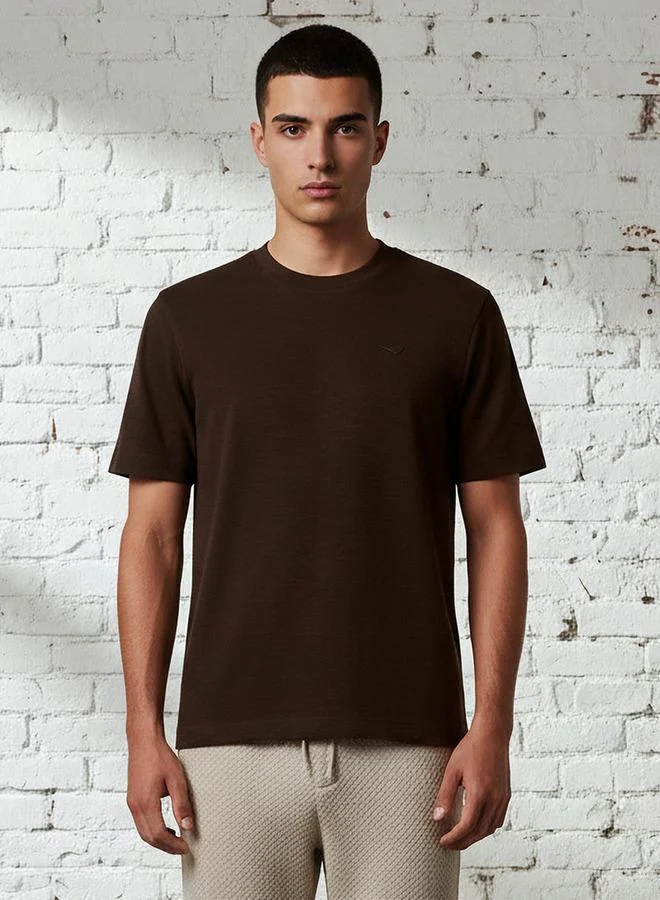 Lee Cooper Men Regular Fit Crew Neck Short Sleeves Applique T-shirt