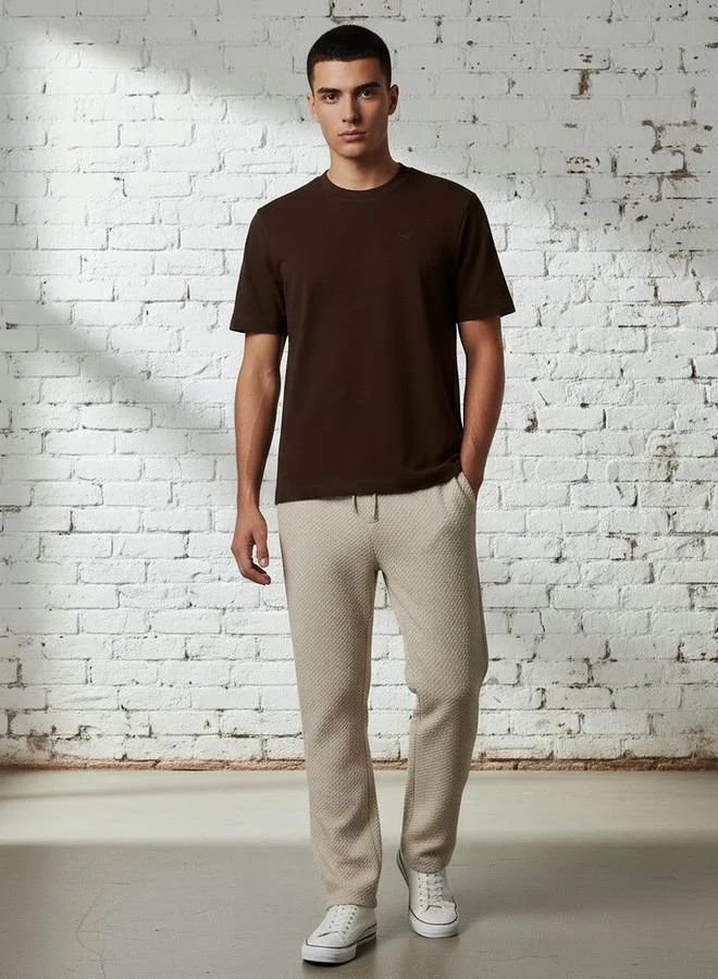 Lee Cooper  Lee Cooper Men Regular Fit Crew Neck Short Sleeves Applique T-shirt for Men | Best Price UAE