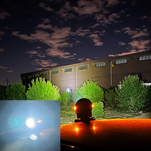 OEOVON Remote LED Spot Lights for Trucks, Auto-Reset 360 Rotating Marine Spotlight for Boat, Magnetic Go Outdoor Search Light for Truck (Black) - Image 2