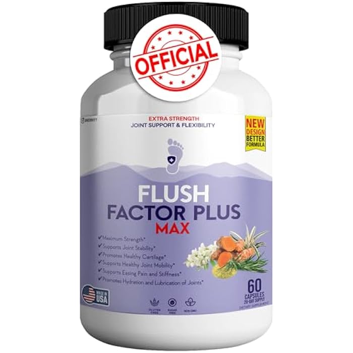 GREENVIFY Flush Factor Plus Max Natural Essences Natural Joint Support Supplement, 60 Capsules 20 Days Supply, Gluten Free, Sugar Free, Non-GMO, Made in USA (1) - Image 1