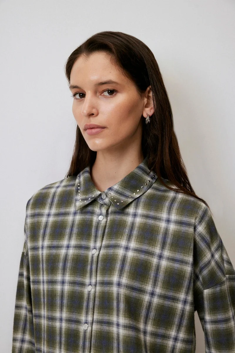 توتشي Tassel Hem Plaid Shirt