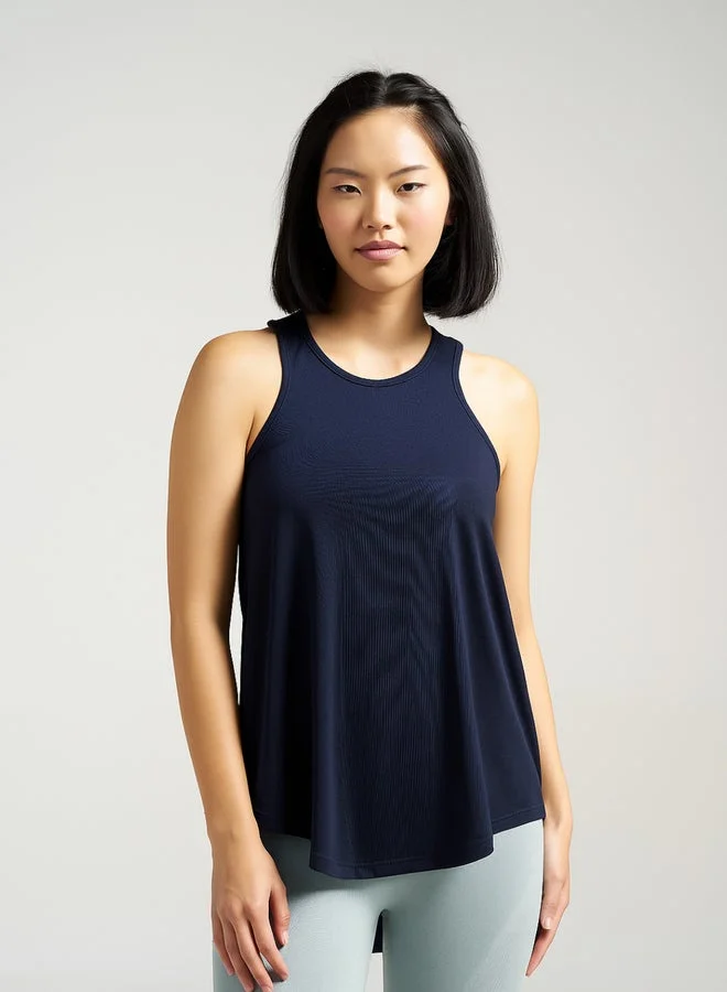 مونس آند مارس بلوزة نسائية بدون أكمام بلون كحلي