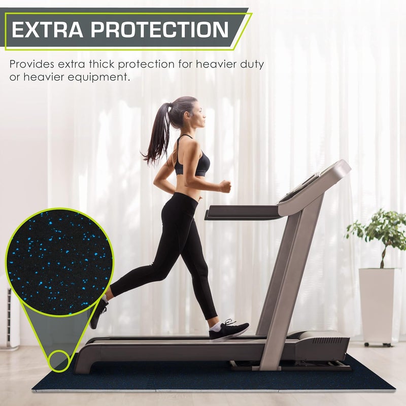 ProSourceFit Rubber Top Exercise Puzzle Mat ½-inch or ¾-inch, EVA Foam Interlocking Tiles for Home Gym Protective Flooring for Equipment and Workouts, Available in 24 SQ FT or 48 SQ FT - Image 4