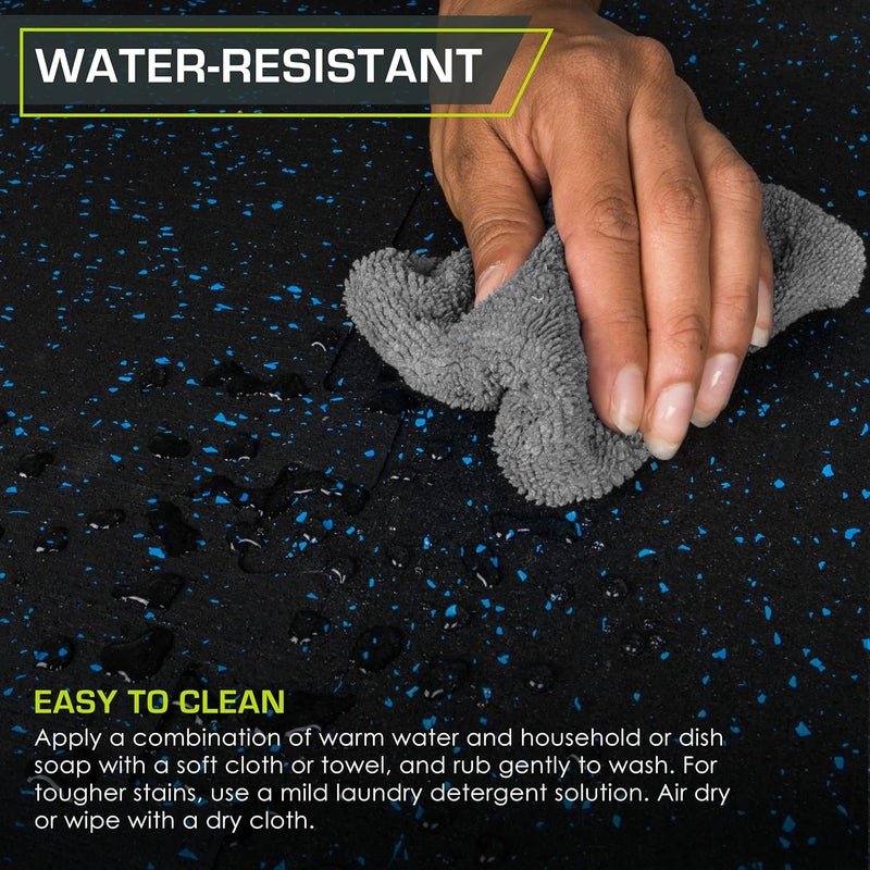 ProSourceFit Rubber Top Exercise Puzzle Mat ½-inch or ¾-inch, EVA Foam Interlocking Tiles for Home Gym Protective Flooring for Equipment and Workouts, Available in 24 SQ FT or 48 SQ FT - Image 5