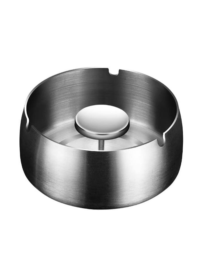 Rubik منفضة سجائر من الفولاذ المقاوم للصدأ للاستخدام الداخلي والخارجي ومقاومة للرياح للمنزل والمكتب وغرفة المعيشة والفندق (صغيرة الحجم 9 × 5 سم) - Image 3