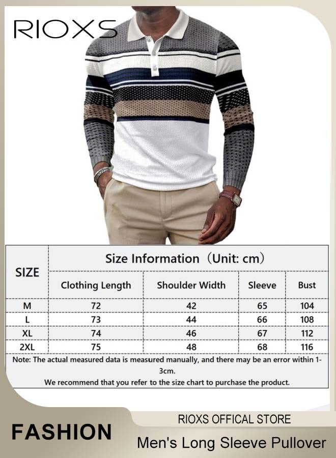 ريوكس قميص بولو رجالي بأكمام طويلة، قميص بولو قطني ناعم ومريح، قميص بولو بياقة وأزرار، قمصان جولف قابلة للتمدد ومسامية، قمصان ربيعية وخريفية غير رسمية، قمصان ضيقة للارتداء اليومي، التنقل، التجمعات العائلية، المغامرات في الهواء الطلق والمزيد. - Image 2