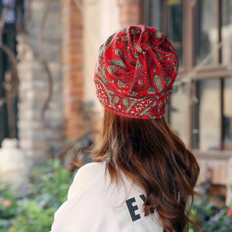 Alexvyan Ponytail Beanie Winter and Autumn Skull Cap Bandana Head Wear for Women Crochet Knit Cap Beanies Warm Caps Female Knitted Stylish Hat for Women's Girls & Ladies (in, Alpha, M, Red) - Image 4