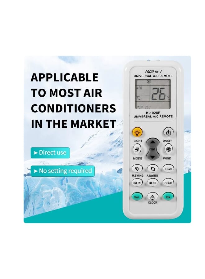 1000 in 1 Universal Remote Control K 1028E AC Digital LCD for Air Conditioner - Image 3