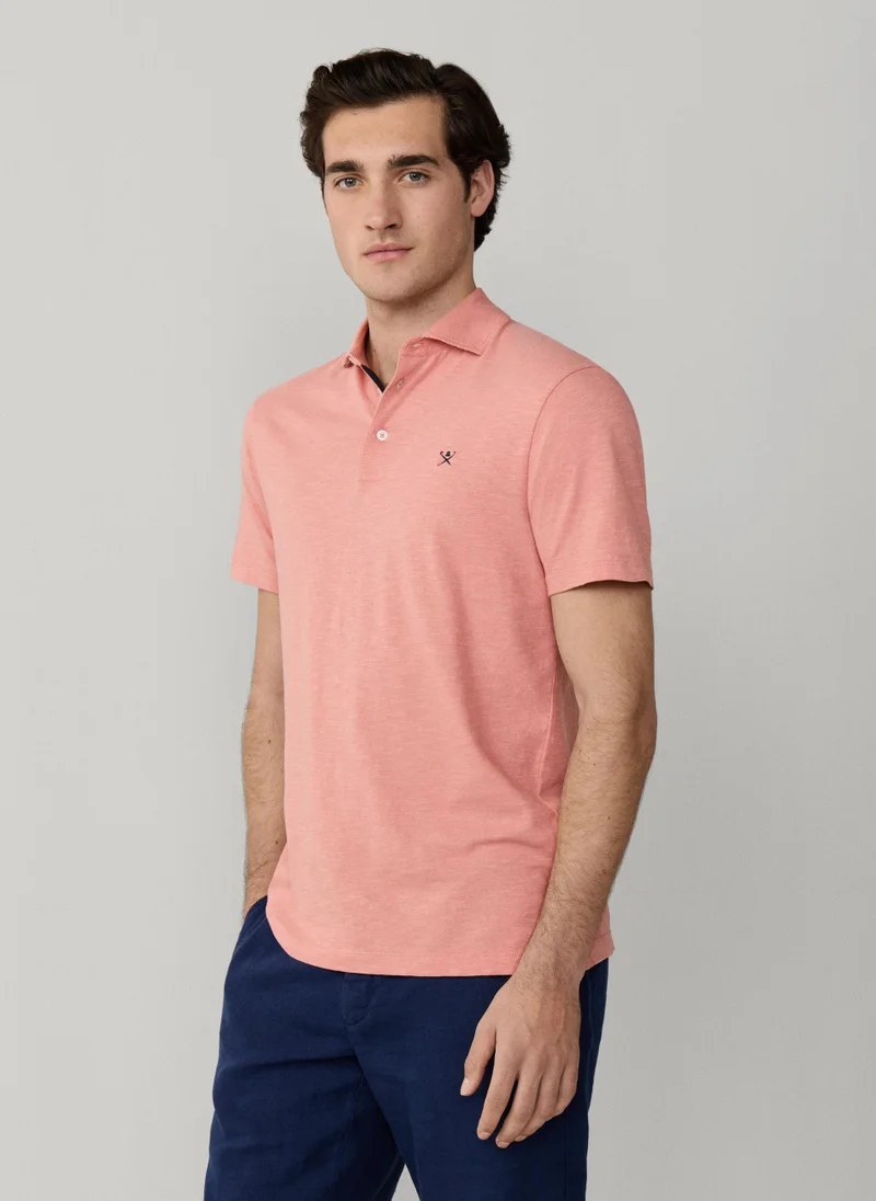 Hackett  Classic Fit Short Sleeve Linen Trim Polo for Men | Best Price UAE