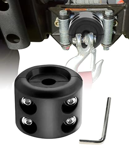 Rubber Winch StopperWinch Cable Hook StopperRubber Rope Line SaverWinch Cable Hook Rubber Stopper with Stainless Steel Screws and NutsRubber Hook Stopper for Synthetic Winch Rope Black