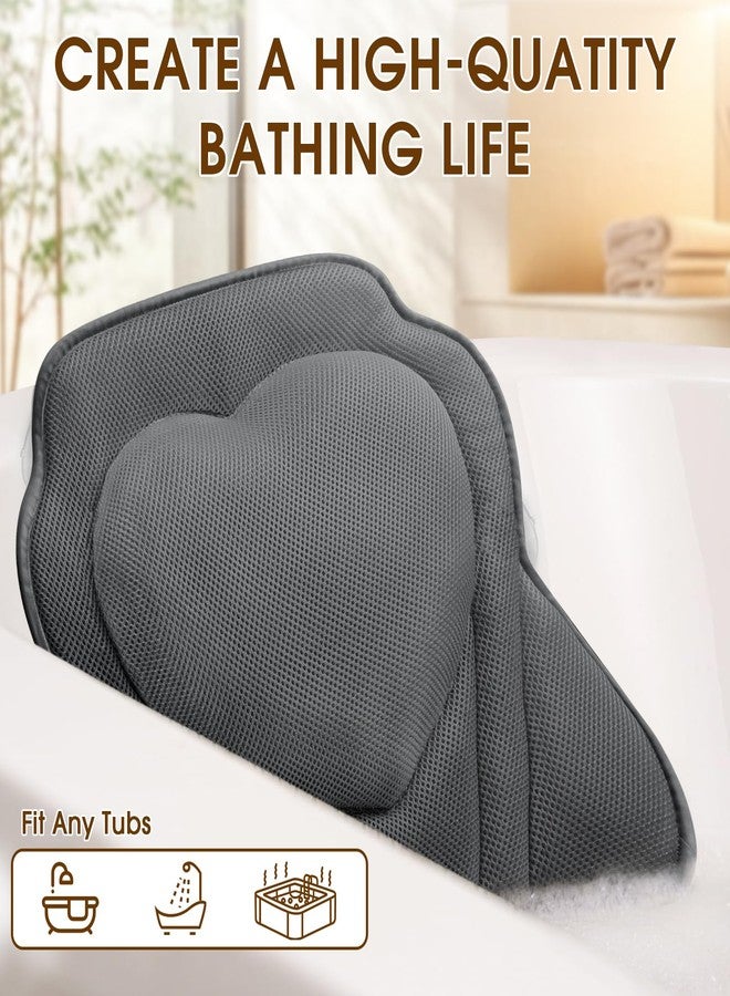 LuxStep Bath Pillow with Breathable Mesh Fabric - Bathtub Pillow for Head, Neck & Shoulder Support- 6 Non-Slip Suction Cups for Secure Fit - Fits Any Bathtub, Bath Accessories Spa Gifts - Image 3