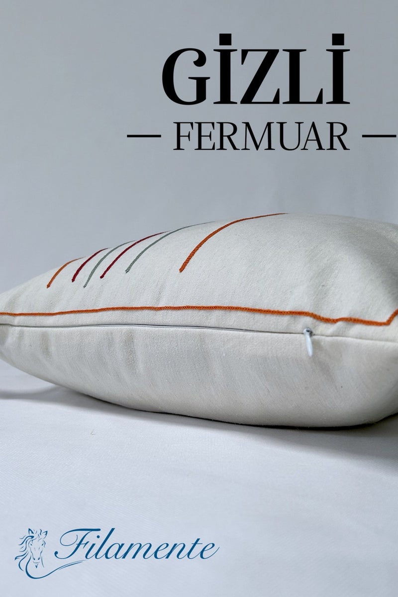 Filamente Special Design Real Punch Punch Pattern Bohemian Cushion Cover Beige  - Image 3