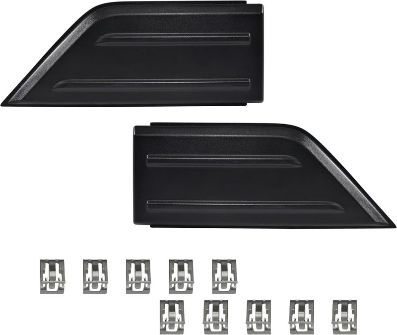 POKIAUTO Front Bumper Guards Pads for 2021+ F150, Front Bumper Inserts Body Armor Anti-Scratch Edge Trim Cover for 2021 2022 2023 Ford F-150 Accessories(2PCS, Black) - Image 2