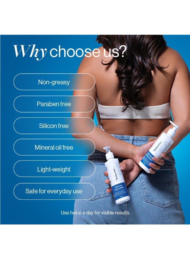 Bodywise Be Bodywise 10% Urea Body Lotion 200ml | 48 Hour Dry Skin Relief | For Very Dry & Flaky Skin | With Ceramides, Kokum & Mango Seed Butter | Non-Greasy & Lightweight Formula - Image 3
