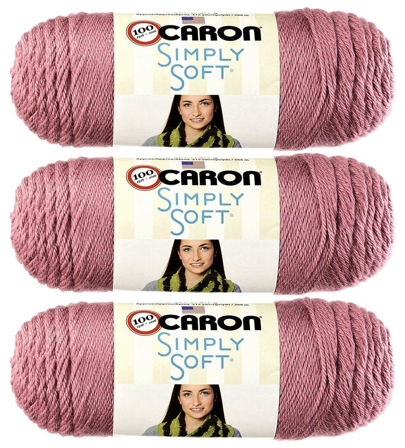 Caron Simply Soft Yarn Solids (3-Pack) Plum Wine H97003-9722 - Image 1