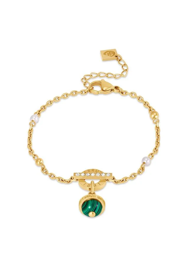 CERRUTI 1881 Luciana Gold Plated Stainless Steel Chain Bracelet for Women 170mm