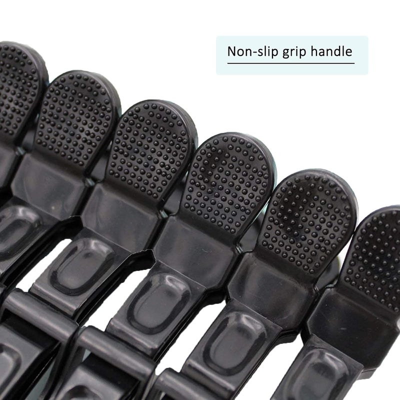 Wendergo Miramar 10x Crocodile Hair Clips BarretteProfessional Styling Hair ClipsSectioning Clamp for Thick Hairwith Nonslip Grip and Wide Teeth for Salon Home Use Women and Girls Pack Of 10 Black - Image 4