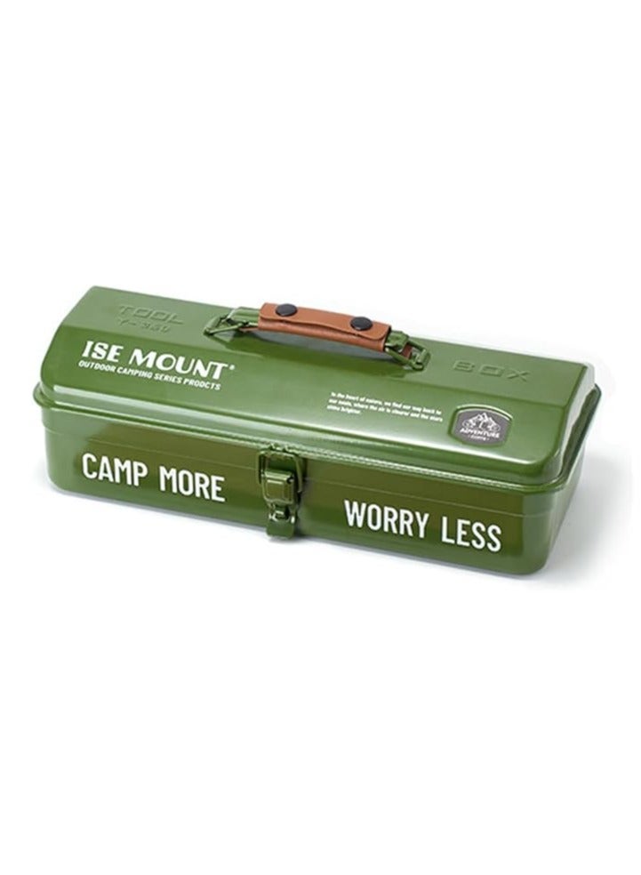 general Outdoor Tools Storage Box Portable Camping Picnic Hand Box Metal Tools Storage Box with Handle Sundries Storage Box - Image 1