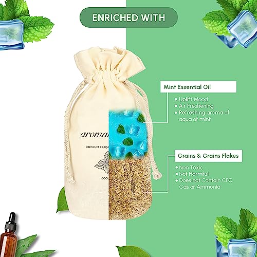 Aromahpure Premium Car Perfume Fragrance Flakes - Cool, Luxury Car Air Freshener made Organically with Essential Oil, Grains, and Flakes - 50 Gms, Last Upto 30 days, IFRA certified - Image 2