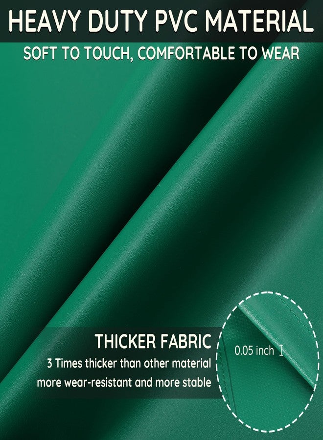 FunChaos Thicker Rubber Apron, Extra Long Adjustable Apron, Heavy Duty Oil&Chemical Resistant Waterproof Work Aprons, Green, 51.18 x 35.43 inch - Image 2