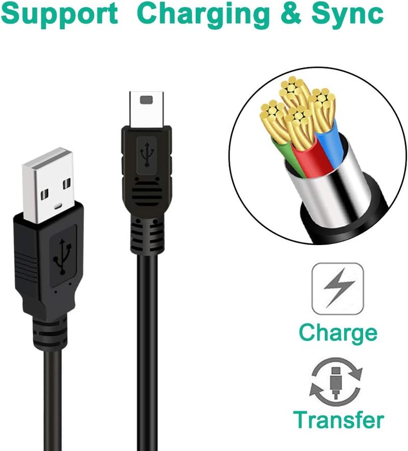 SCOVEE PS3 Charger Cable,10ft PS3 Controller Charging Cord,Mini USB Cable for Playstation 3 Controller,DualShock 3 SIXAXIS,PS3 Slim Data Mini-B Charger Wire PS 3 Move,TI84 Plus CE,PS3 Charging Cables - Image 4