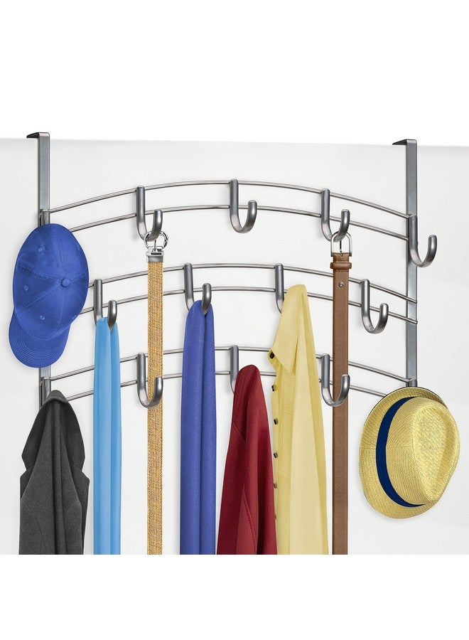 LYNK LYNK Professional® Home™ Over Door Hooks Rack - 14 Hook Over Door Hanger - Over Door Towel Rack - Hanging Towels or Clothes - Bathroom, Bedroom or Laundry Room - Lifetime Ltd. Warranty - Platinum  - Image 2