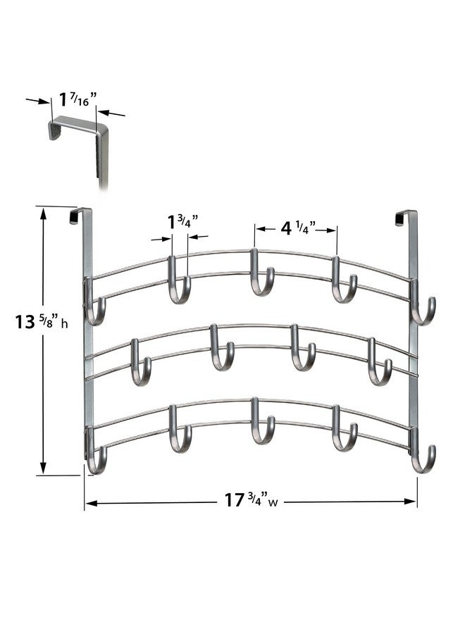 LYNK LYNK Professional® Home™ Over Door Hooks Rack - 14 Hook Over Door Hanger - Over Door Towel Rack - Hanging Towels or Clothes - Bathroom, Bedroom or Laundry Room - Lifetime Ltd. Warranty - Platinum  - Image 5