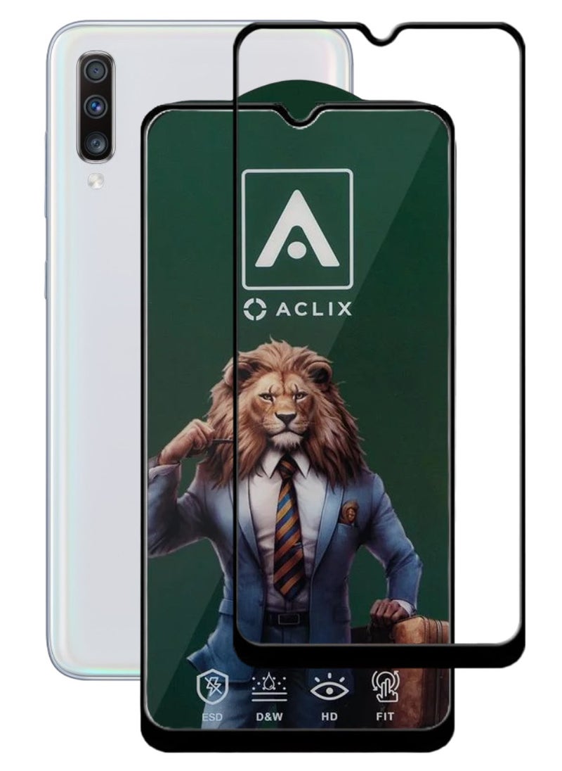 ACLIX Antistatic ESD Dustproof Premium Quality High Definition Tempered Glass Screen Protector Designed For Samsung Galaxy A70 - Image 1