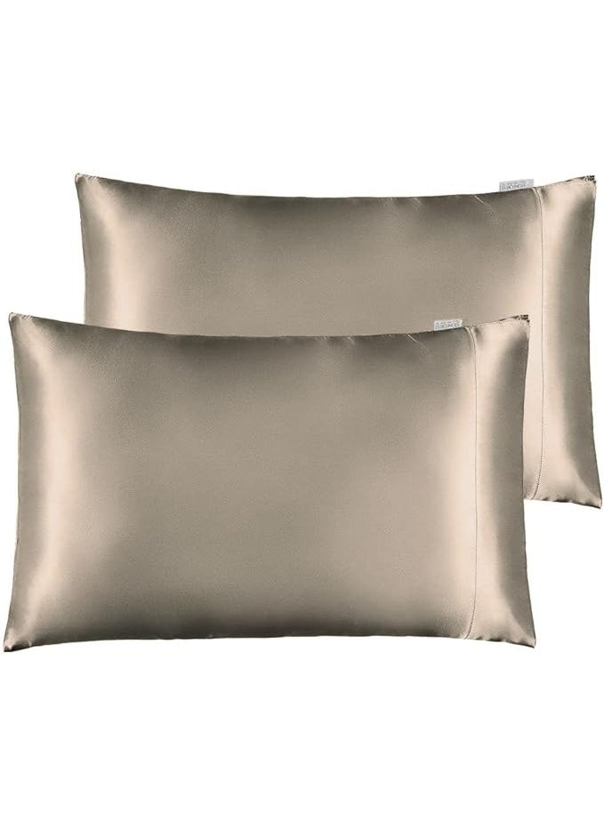Classic Home Decor, Inc Satin Pillowcase for Hair and Skin Care, Set of 2 Soft Breathable Queen Standard Size Silky Satin Pillowcases - Image 1