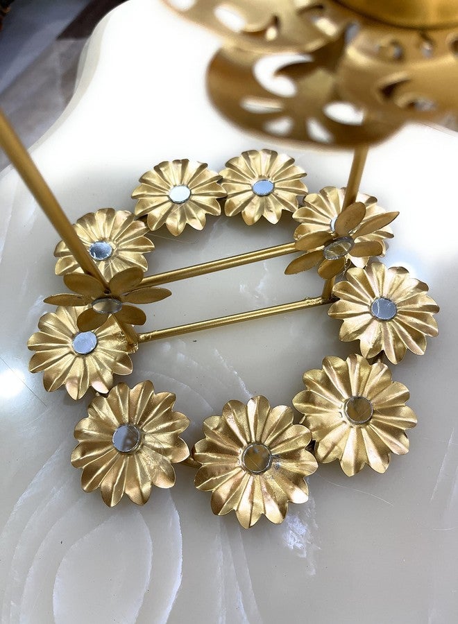 Agaas Enterprises Golden Decorative Tealight Candle Holder Candle Stand for Home Decor Diwali Decoration Item Diwali Gift Item Lotus Shape Indoor Out Door Decor - Image 5