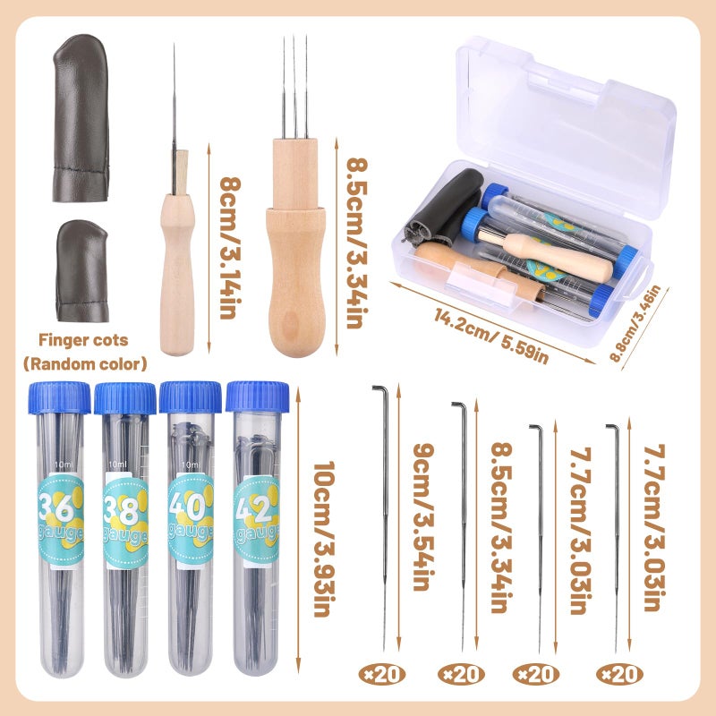 Yizzvb 82PCS Needle Felting Tools, Needle Felting Needles, 4 Sizes Felting Needles with Needle Bottle Felting Tool Holders, Complete Needle Felting Supplies for Beginner Professional - Image 2