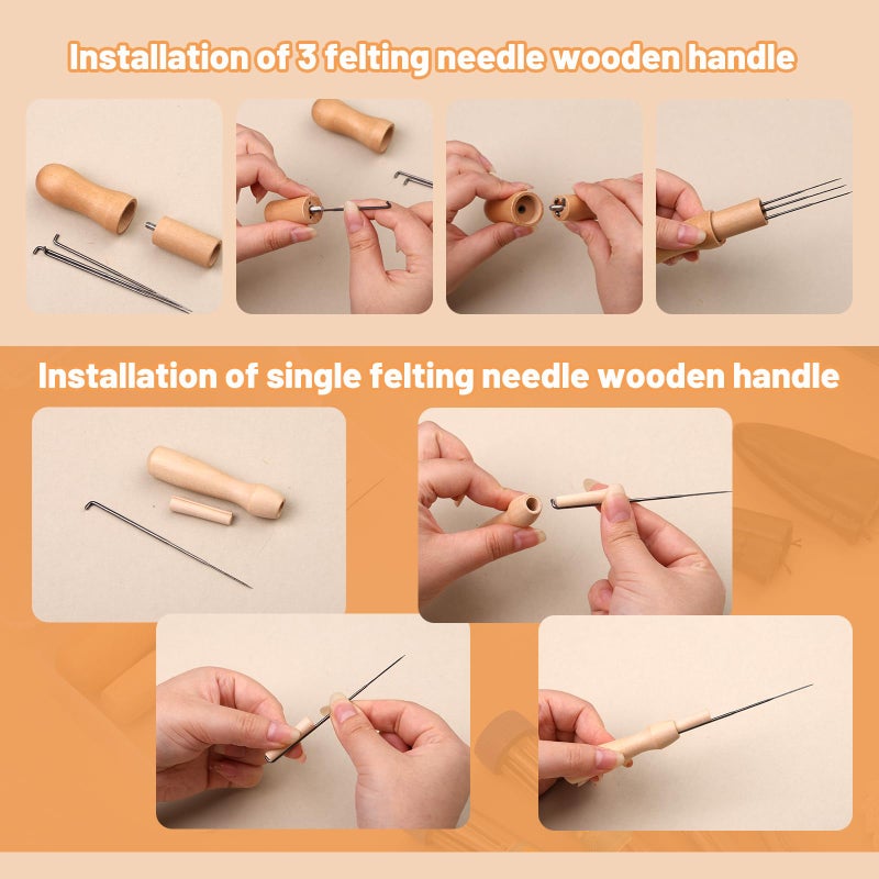 Yizzvb 82PCS Needle Felting Tools, Needle Felting Needles, 4 Sizes Felting Needles with Needle Bottle Felting Tool Holders, Complete Needle Felting Supplies for Beginner Professional - Image 4