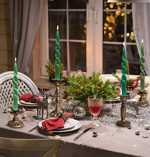 LPUSA Vintage Candlestick Holder for Taper，Resin Candle Holder Antique Bronze，Decorative for Home Decor Centerpiece for Wedding Party, Wedding Anniversary Decoration，Set of 4(AABC) - Image 2