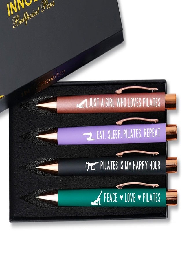 InnoBeta Pilates Gifts for Women, A Unique Gift for Pilates Lovers, Instructors, Teachers on Christmas, Birthday, Ballpoint Pen Set of 4 - Image 1