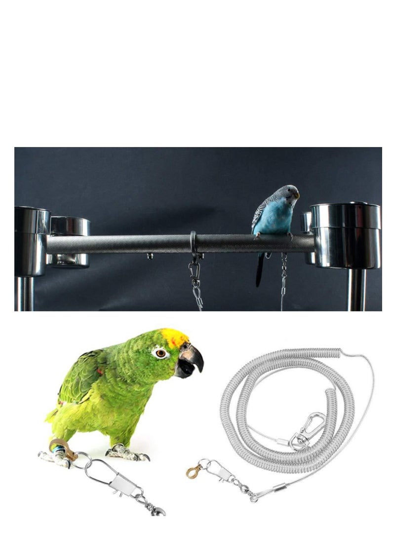 SYOSI Bird Harness Anti Bite Bird Aviator Outdoor Bird Flying Training Rope, Elastic Outdoor Bird Bird Harness Leash, Bird Training Rope Bird for Pet 6mm*3M  - Image 2