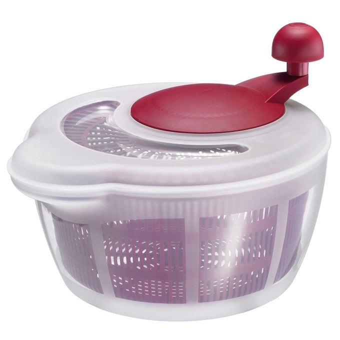 GERMANY VEGETABLE AND SALAD SPINNER WITH POURING SPOUT REDCLEAR