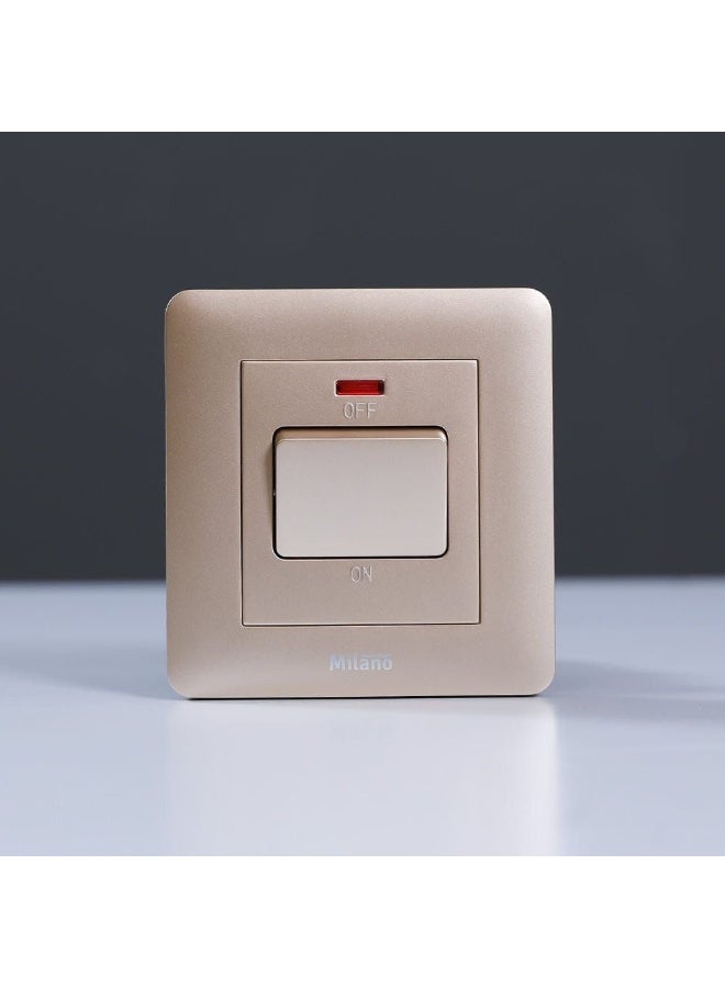 milano Danube Home - Milano 20A Dp Switch With Neon Gd Ps - Image 1
