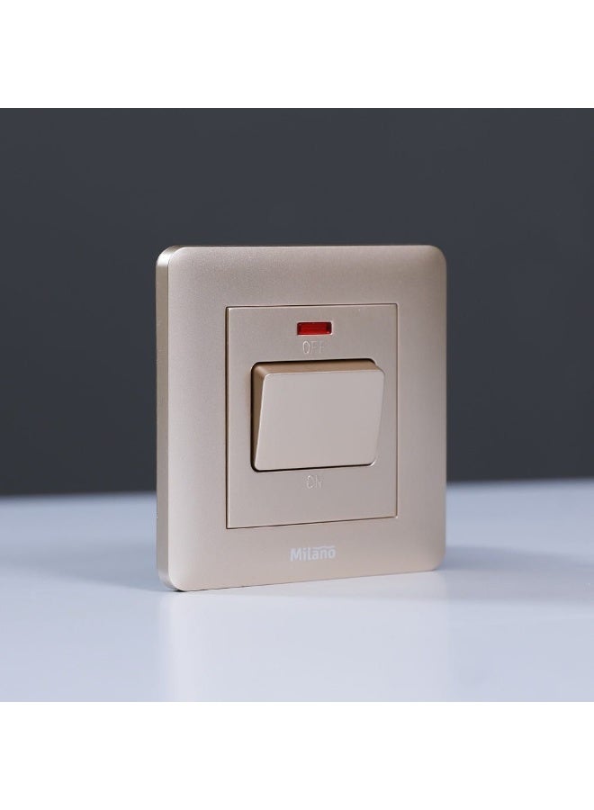 milano Danube Home - Milano 20A Dp Switch With Neon Gd Ps - Image 4