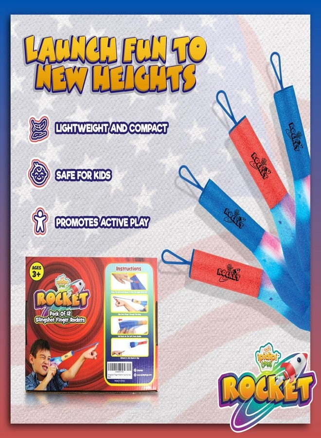 IPIDIPI TOYS Finger Rockets - Foam Rocket Launcher, Party Favors, High-Flying Air Rockets, Fun Gifts for Kids, Easter Basket Stuffers, Classroom Prizes, Assorted Colors, Pack of 12 - Image 2