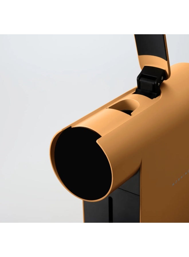 MORNING Mini Coffee Machine, Capsule Compatible, 650ml Water Tank, Precise Brewing, App Control, Compact Espresso Machine, Apricot - Image 4