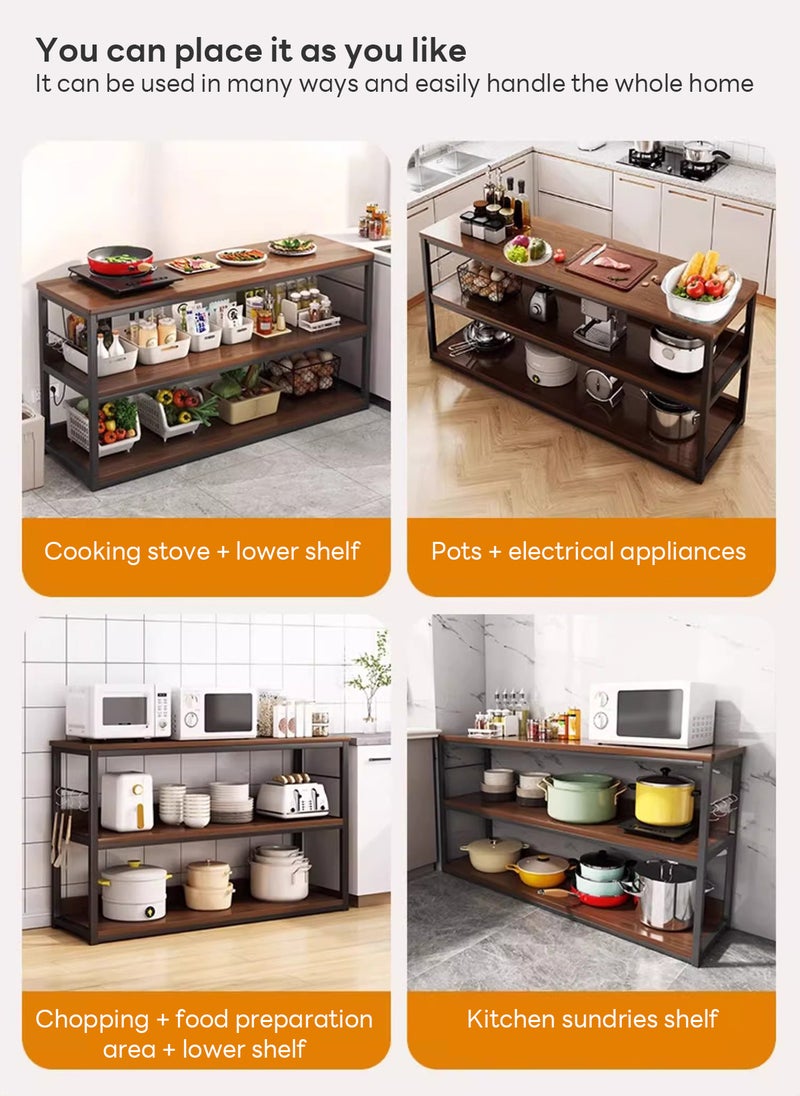 Sharpdo Kitchen Rack, Floor Storage Rack for Home Use, Cutting Table, Workbench, Storage Rack, Microwave Oven Storage Rack - Image 3